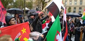 Paris'te Ortadoğu Devrimlerine Destek Eylemi