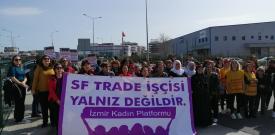İzmir’de 8 Mart coşkusu SF Trade işçisine ziyaretle başladı