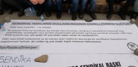 PTT’de çalışan taşeron işçiler sendikal baskıya karşı direnişte 