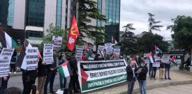 Filistin Dostları’ndan Mavi Marmara katliamının 11. yıldönümünde İsrail Konsolosluğu önünde eylem