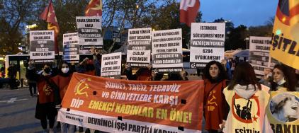 İstanbul Kadıköy’de sömürüye ve şiddete karşı emekçi kadınlar en öne diyerek alandaydık!