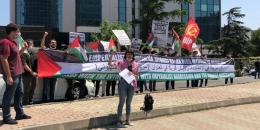 Filistin Dostları İsrail'in ilhak planını İsrail konsolosluğu önünde protesto etti