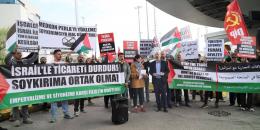 Emperyalizme ve Siyonizme Karşı Filistin Dostları’ndan İsrail’e mal taşıyan gemilere protesto