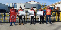 Sivas’ta Ahmetturangazi OSB’de bulunan RC Endüstri Ulaşım Araçları A.Ş fabrikasında DİSK’e bağlı Nakliyat-İş sendikasında örgütlü işçilerin direnişi sürüyor. 
